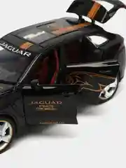 Черный металлическая инерционная машинка JAGUAR F-PACE TROPHY, зеленый, масштаб 1:24, 20 см