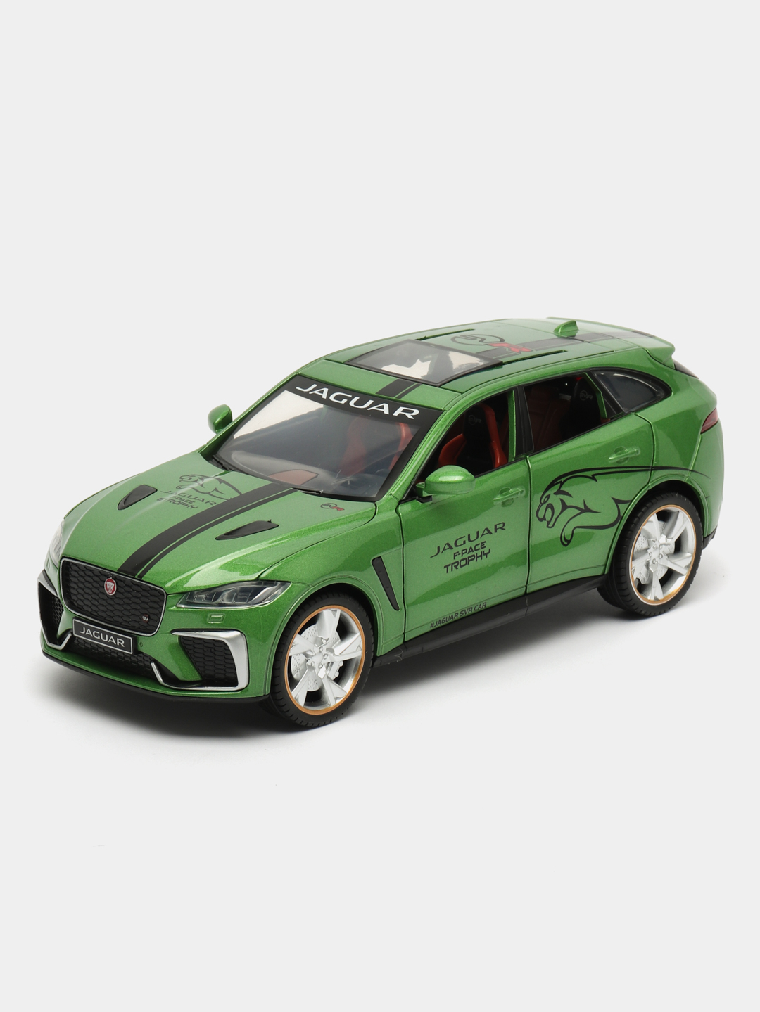 Металлическая инерционная машинка JAGUAR F-PACE TROPHY, зеленый, масштаб  1:24, 20 см купить по цене 1990 ₽ в интернет-магазине Магнит Маркет