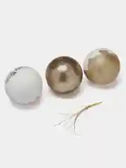 Белый ёлочные новогодние шары, 6 см