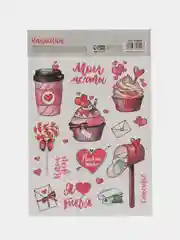 Оранжевый наклейки на новый год /Наклейки на подарки /Наклейки для ежедневника, 14*21 см /Новогодние