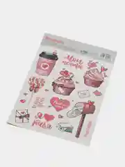 Оранжевый наклейки на новый год /Наклейки на подарки /Наклейки для ежедневника, 14*21 см /Новогодние