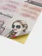 Розовый наклейки на новый год /Наклейки на подарки /Наклейки для ежедневника, 14*21 см /Новогодние