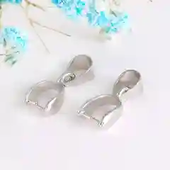 Серебряный зажим для кулонов, 10 штук, 14 х 5 мм