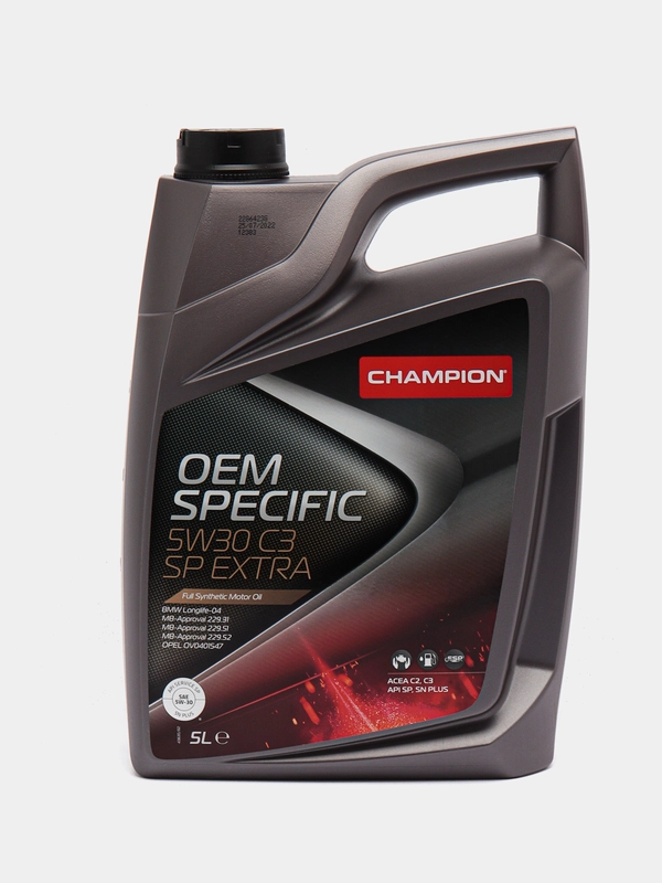 Автомобильное синтетическое моторное масло Champion OEM Specific 5w-30 SP Extra, 5 л