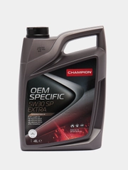 Автомобильное синтетическое моторное масло Champion Oem Specific 5w-30 SP, Extra, 4 л