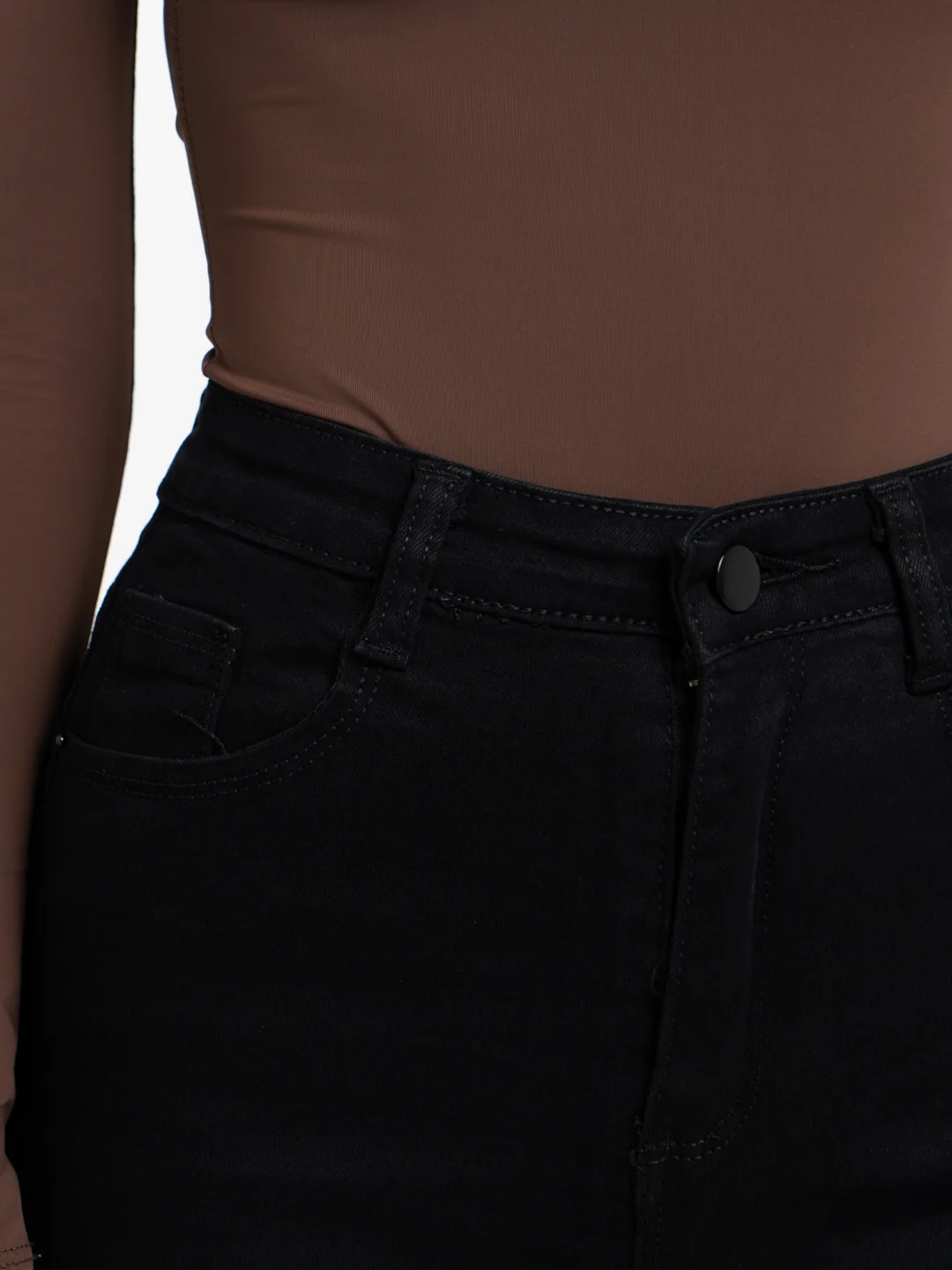 Джинсы женские скинни skinny, с высокой посадкой, чёрные