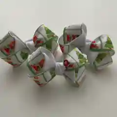 Зеленый бант на резинке 2 шт. / резинка для волос