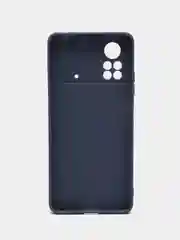 Синий чехол для Xiaomi Poco X4 Pro 5G силиконовый, матовый