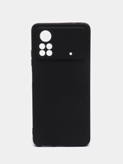 Чехол для Xiaomi Poco X4 Pro 5G, силиконовый, черный, матовый, с защитой камеры