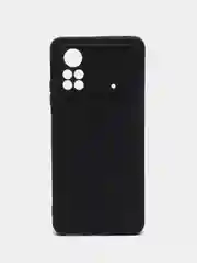 Чехол для Xiaomi Poco X4 Pro 5G, силиконовый, черный, матовый, с защитой камеры