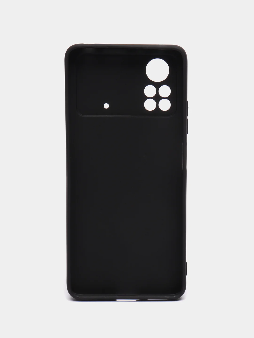 Чехол для Xiaomi Poco X4 Pro 5G, силиконовый, черный, матовый, с защитой камеры