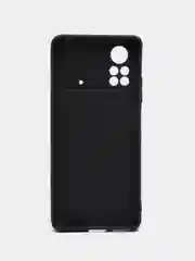 Черный чехол для Xiaomi Poco X4 Pro 5G силиконовый, матовый