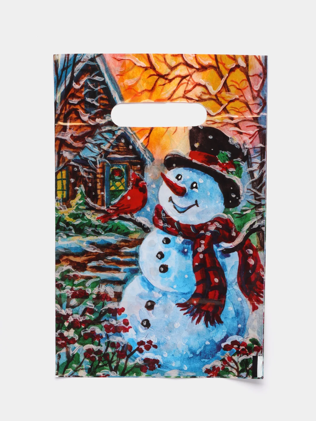 Золотой пакет новогодний,5 шт ,20*30