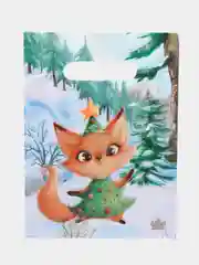 Горчичный пакет новогодний,5 шт ,20*30
