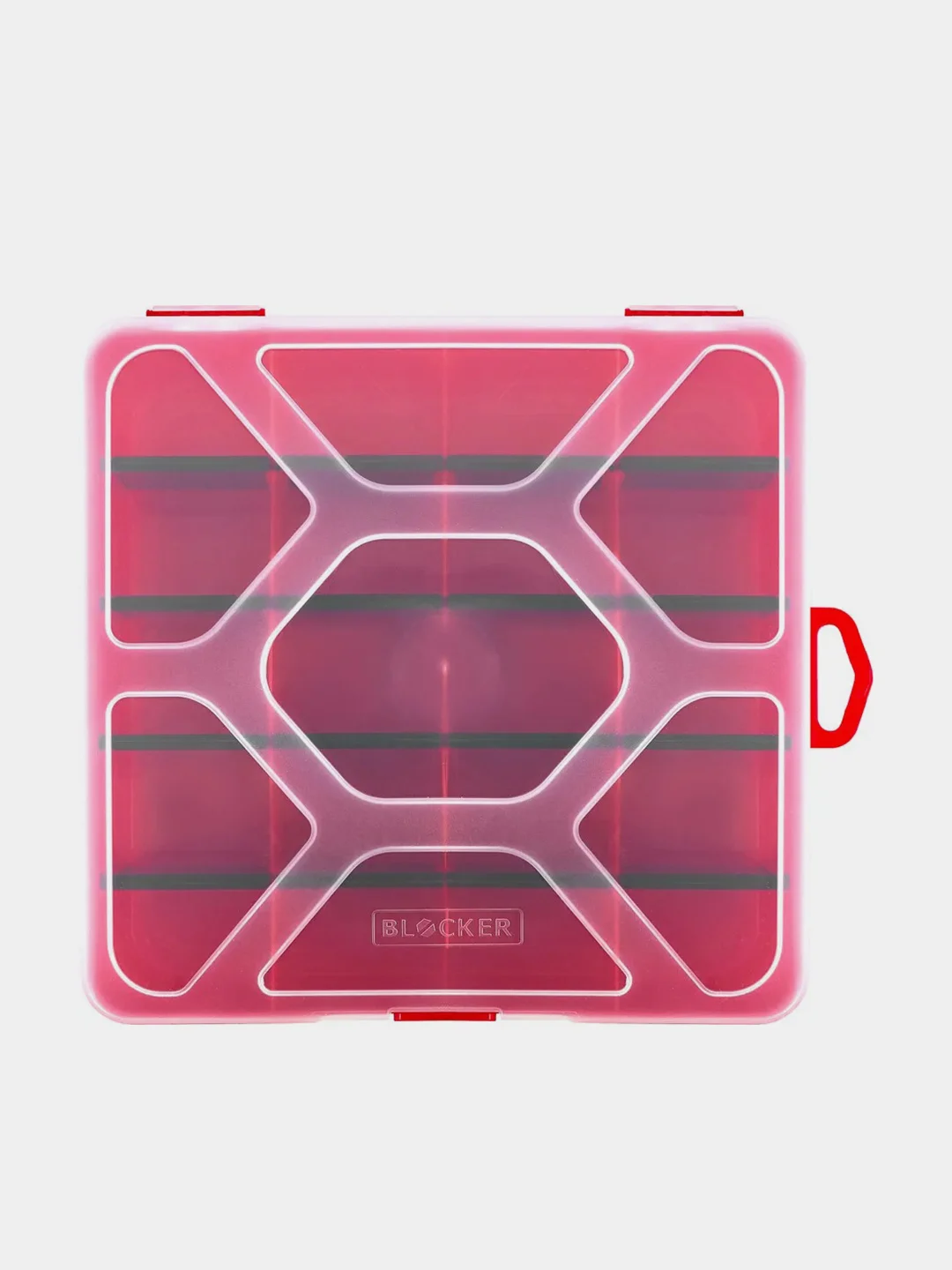 Органайзер Blocker Master-comfort 8", со съёмными разделителями, красный, 200 х 200 х 45