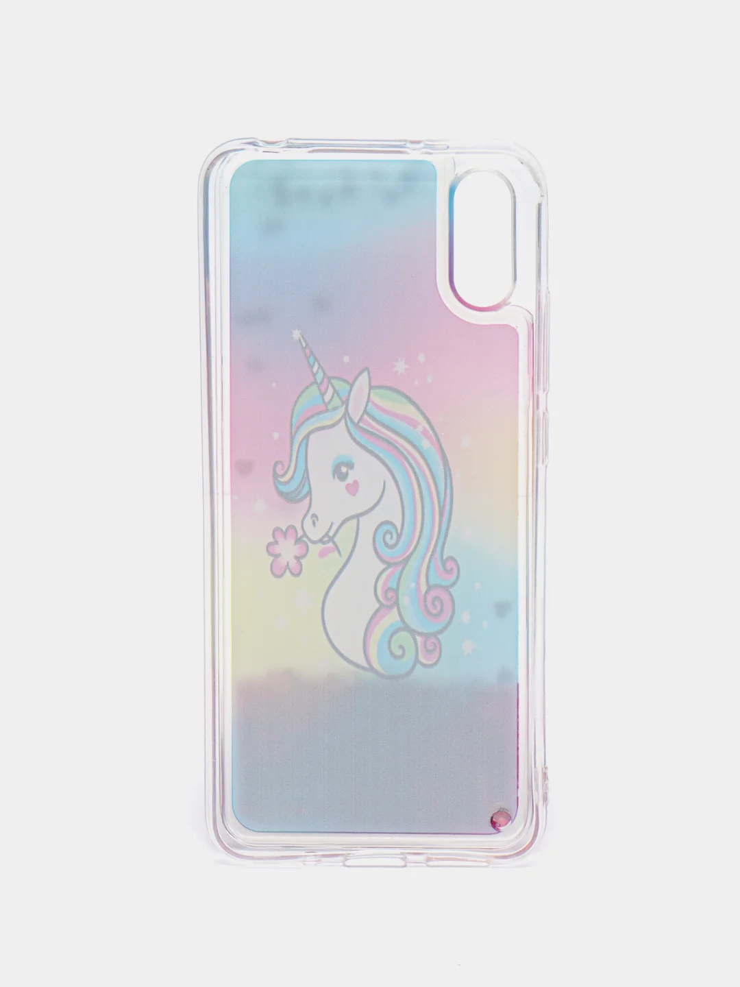 Коралловый чехол Xiaomi Redmi 9A, Сяоми Редми 9А силиконовый переливающийся жидкий с блестками