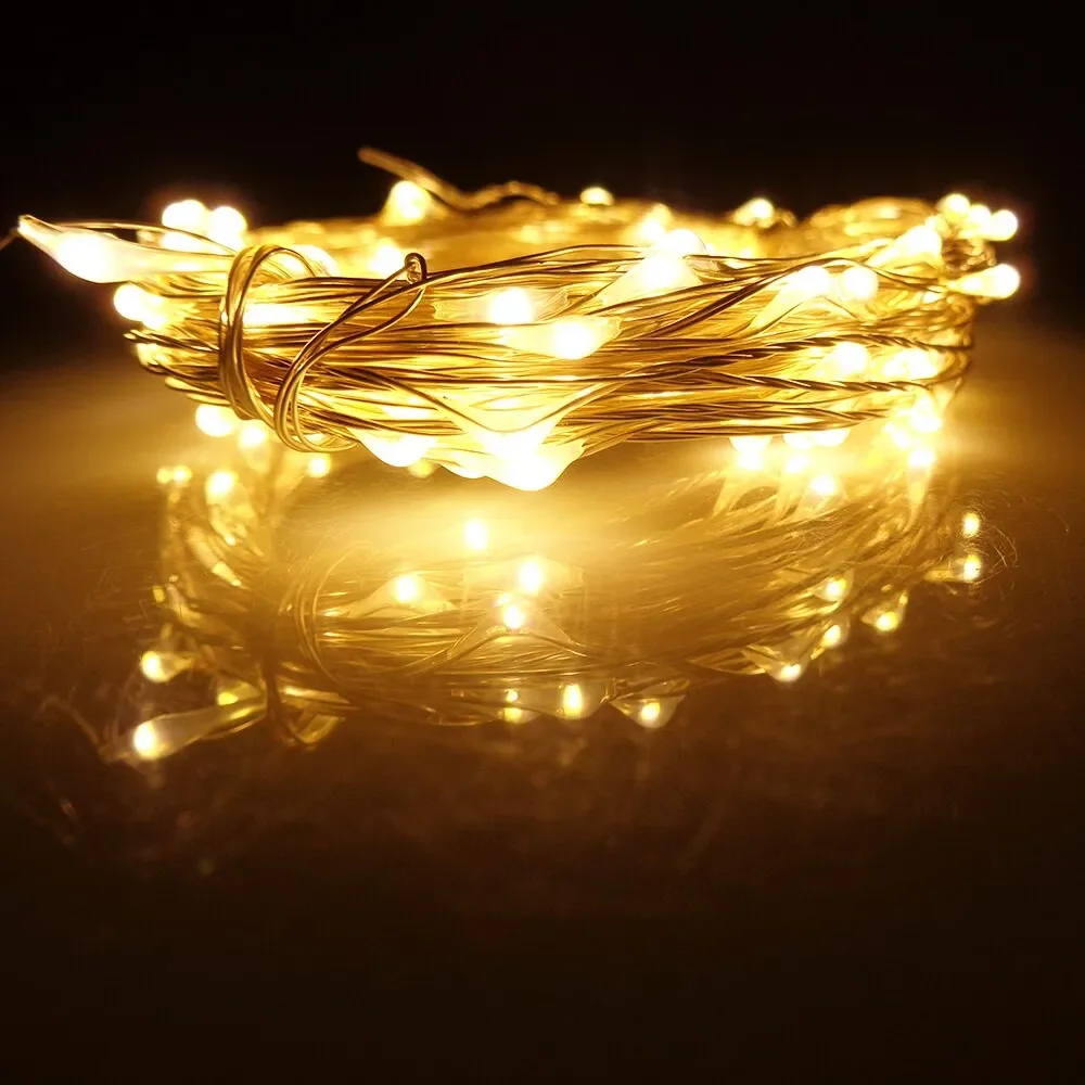 Светодиодная новогодняя LED-гирлянда, проволока для украшения интерьера