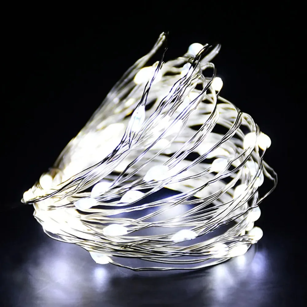 Светодиодная новогодняя LED-гирлянда, проволока для украшения интерьера