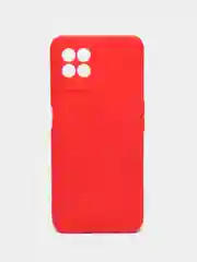 Красный чехол на Realme 8i силиконовый, матовый