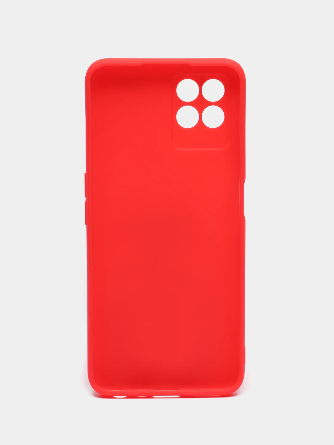 Красный чехол на Realme 8i силиконовый, матовый