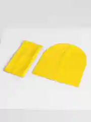 Желтый комплект: шапка и снуд