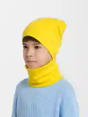 Желтый комплект: шапка и снуд