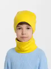 Желтый комплект: шапка и снуд