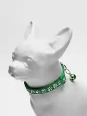 Лесной зеленый ошейник для кошек и собак мелких пород с лапками и колокольчиком