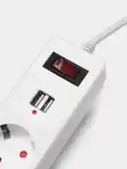 Белый сетевой фильтр, удлинитель, 2 Usb выхода 5 розеток Smartbuy