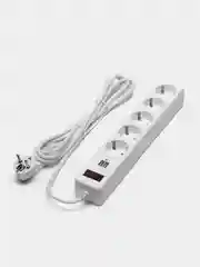 Белый сетевой фильтр, удлинитель, 2 Usb выхода 5 розеток Smartbuy
