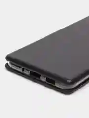 Черный чехол-книжка для Samsung S11, Самсунг С11 золотой и черный цвет с карманом для карт
