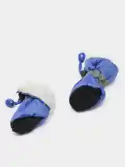Синий меховые ботинки для собак, утепленные