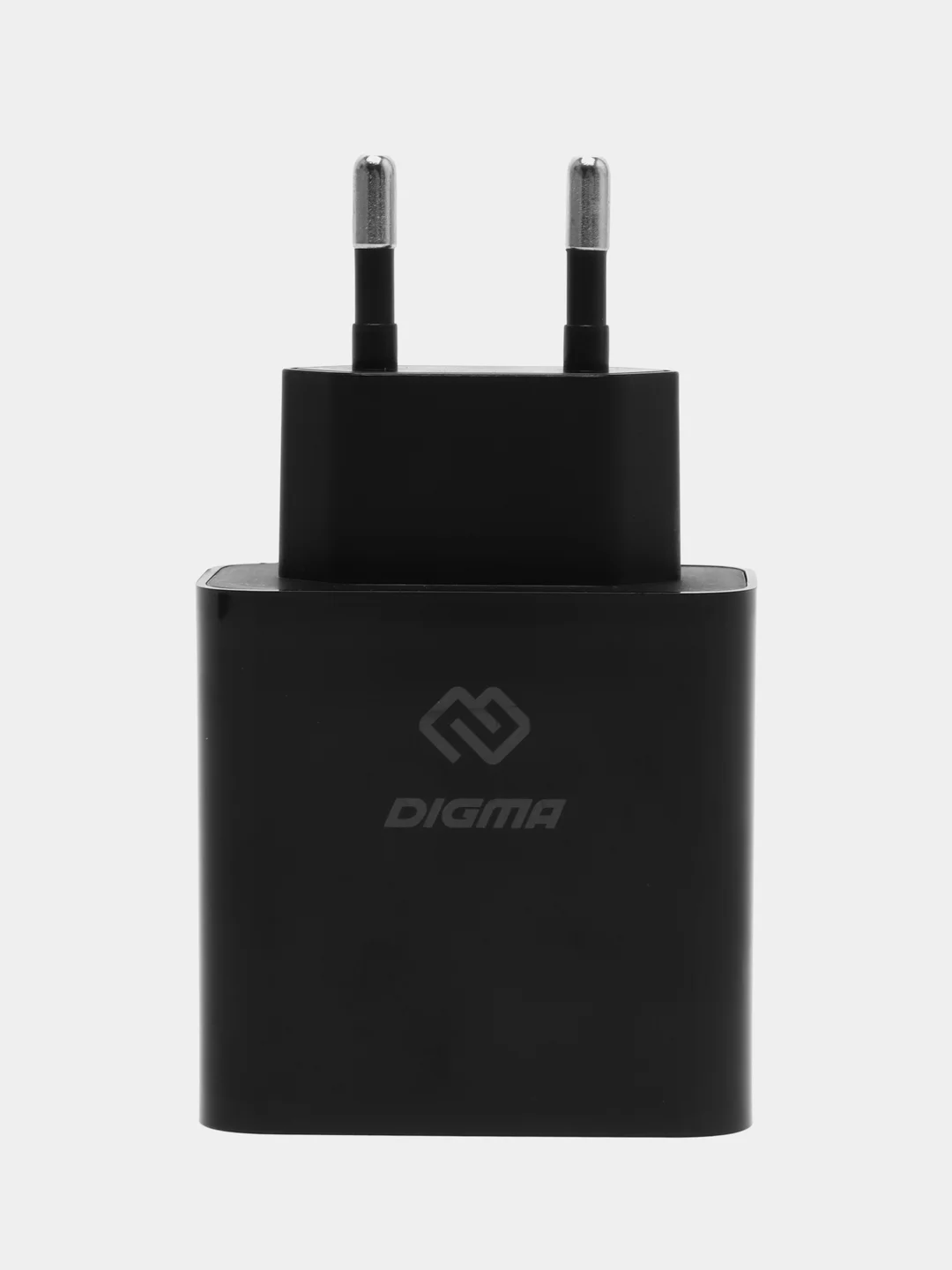 Черный сетевое зарядное устройство Digma, 2 USB 2.1A+1A