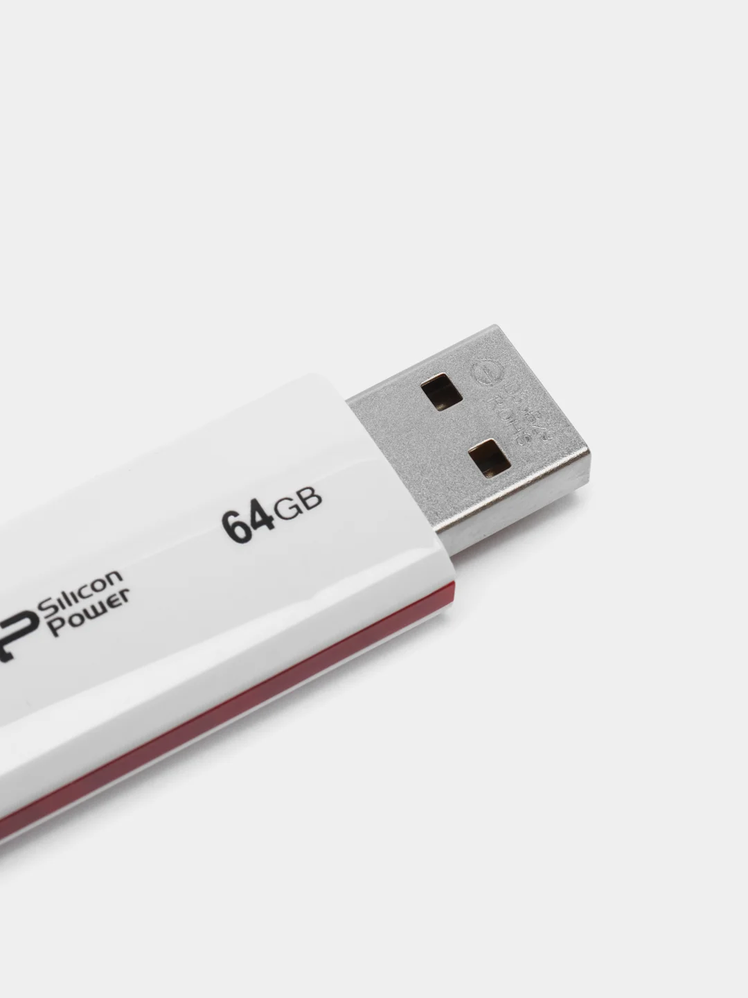 Белый флешка USB Silicon Power LuxMini 320, 16 Гб / 32 Гб / 64 Гб, подарок на 8 марта