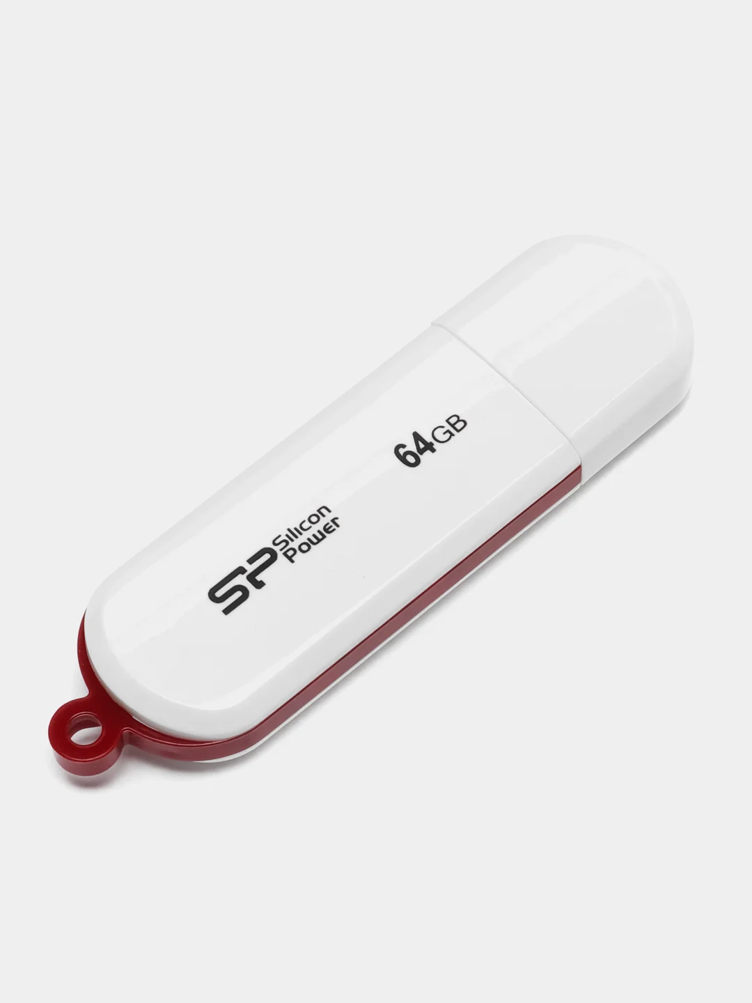 Белый флешка USB Silicon Power LuxMini 320, 16 Гб / 32 Гб / 64 Гб, подарок на 8 марта