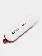 Белый флешка USB Silicon Power LuxMini 320, 16 Гб / 32 Гб / 64 Гб, подарок на 8 марта