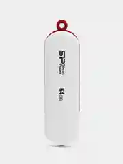 Белый флешка USB Silicon Power LuxMini 320, 16 Гб / 32 Гб / 64 Гб, подарок на 8 марта