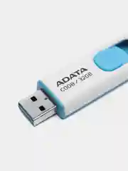 Белый флешка A-Data C008, USB, выдвижная,  16 / 32 / 64 Гб, флеш-накопитель