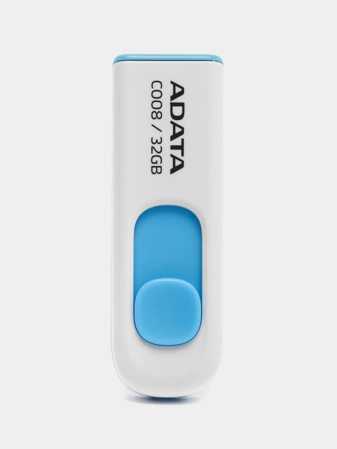 Белый флешка A-Data C008, USB, выдвижная,  16 / 32 / 64 Гб, флеш-накопитель