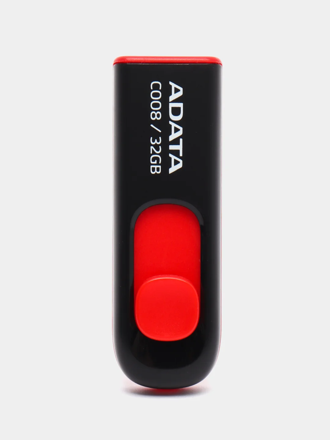 Красный флешка A-Data C008, USB, выдвижная,  16 / 32 / 64 Гб, флеш-накопитель