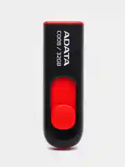 Красный флешка A-Data C008, USB, выдвижная,  16 / 32 / 64 Гб, флеш-накопитель