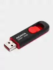 Красный флешка A-Data C008, USB, выдвижная,  16 / 32 / 64 Гб, флеш-накопитель