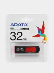 Красный флешка A-Data C008, USB, выдвижная,  16 / 32 / 64 Гб, флеш-накопитель