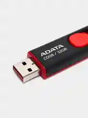 Красный флешка A-Data C008, USB, выдвижная,  16 / 32 / 64 Гб, флеш-накопитель