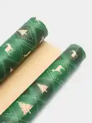 Лайм бумага упаковочная крафтовая "Новый год", 50*70 см