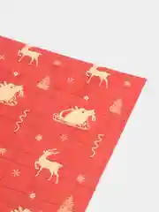 Алый бумага упаковочная крафтовая "Новый год", 50*70 см