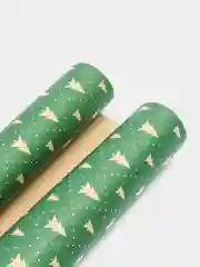 Зеленый бумага упаковочная крафтовая "Новый год", 50*70 см
