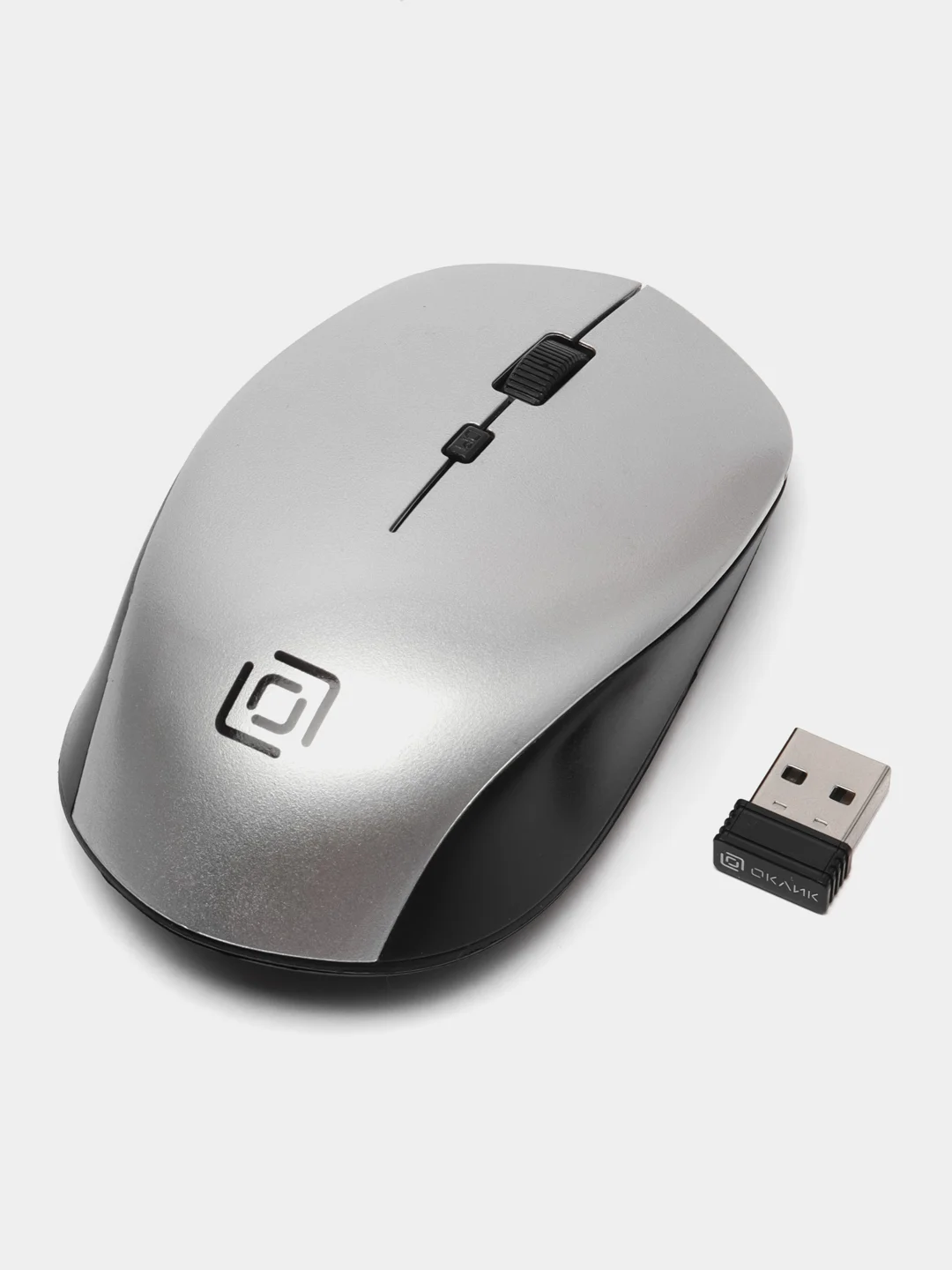Белый мышь беспроводная Oklick 565MW Glossy, USB