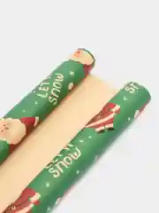 Лесной зеленый бумага упаковочная крафтовая "Новый год", 50*70 см