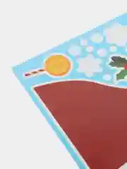 Черный наклейки на окна А4 новогодние